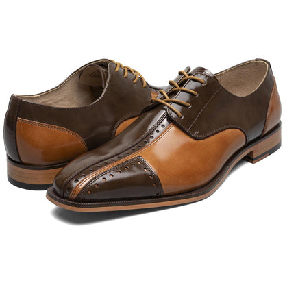 Stacy Adams Palmento Smooth Leather Brown Modified Cap Toe Oxford (US Men Size)