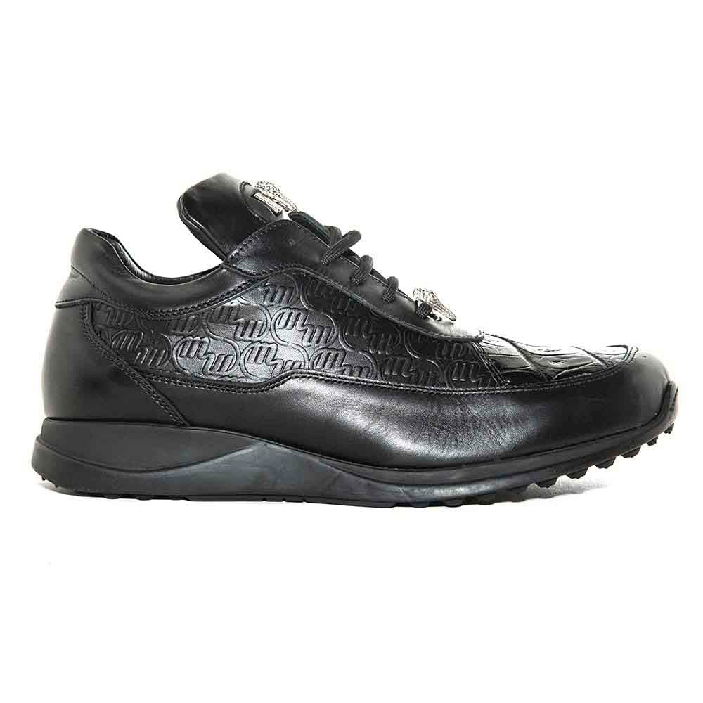 Mauri Black Genuine Crocodile Skin Casual Sneaker