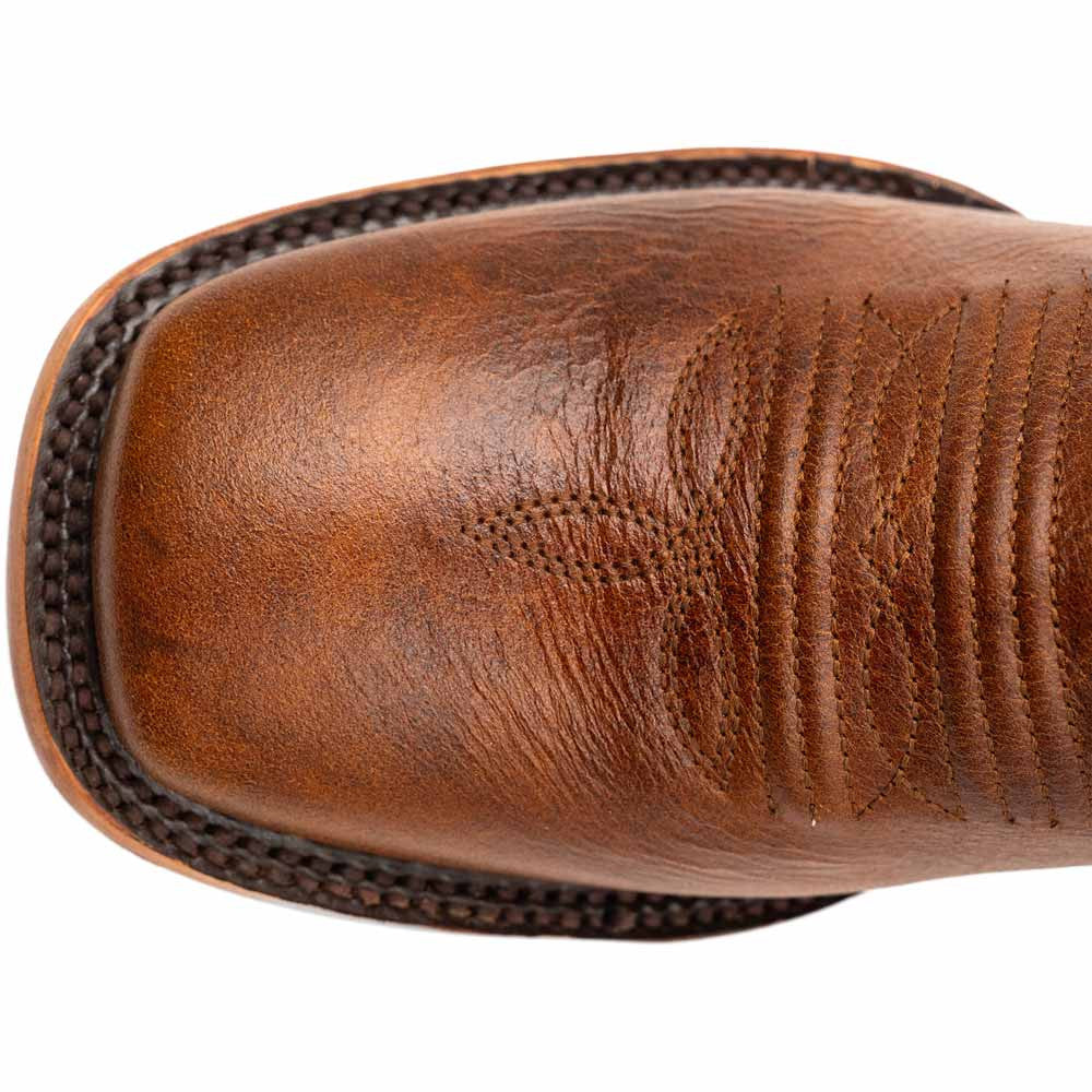 Ferrini Men’s Beau Honey Square Toe Leather Cowboy Boots