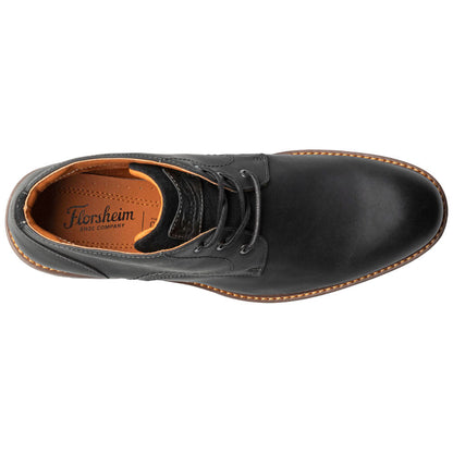 Florsheim Lodge Plain Toe 3-Eye Black Chukka Boot for Men