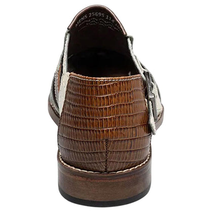 Stacy Adams Calandro Croco & Lizard Print Ivory Multi City Sandal for Men