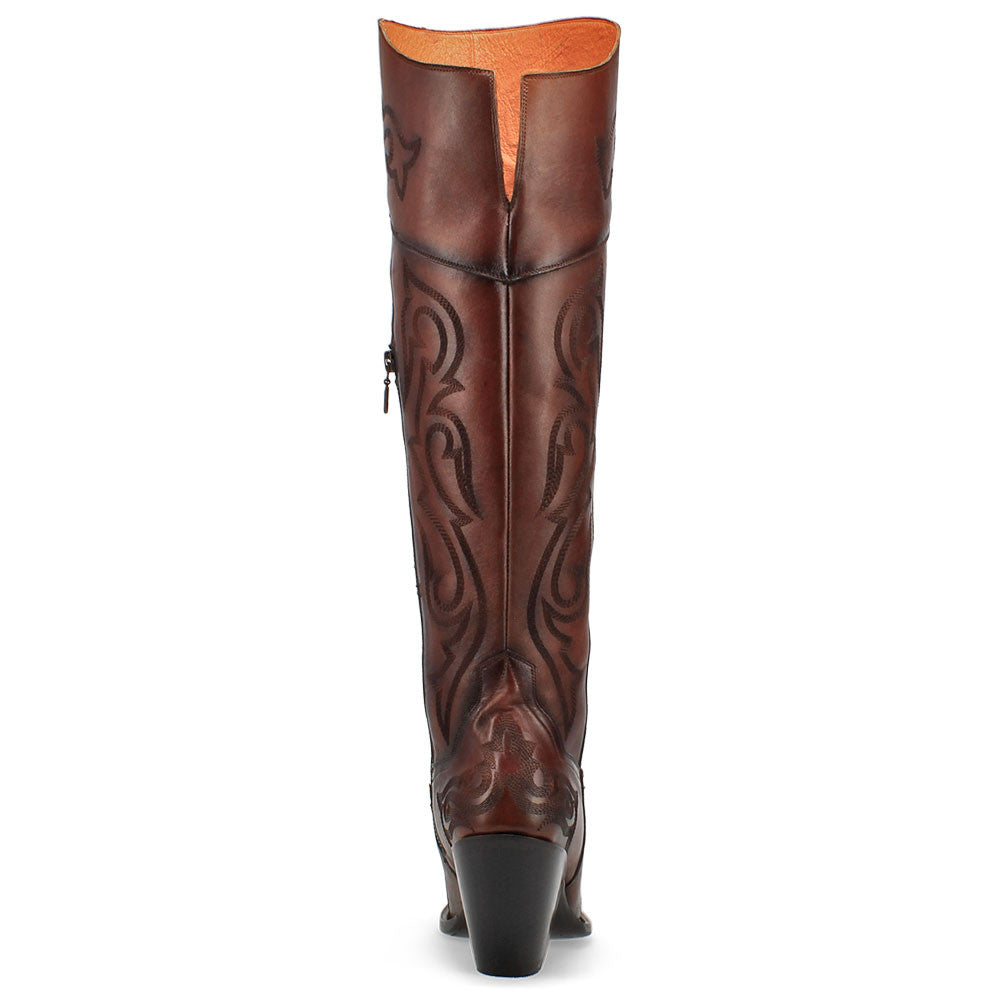 Dan Post Seduct Chestnut Leather Snip Toe Western Cowgirl Boot (USA Women Size)