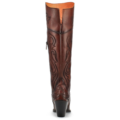 Dan Post Seduct Chestnut Leather Snip Toe Western Cowgirl Boot (USA Women Size)