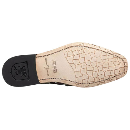 Stacy Adams Calandro Croco & Lizard Print Ivory Multi City Sandal for Men