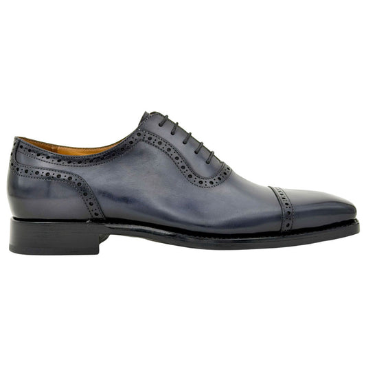 UGo Vasare Men’s Ethan Grey Cap Toe Genuine Leather Dress Shoes