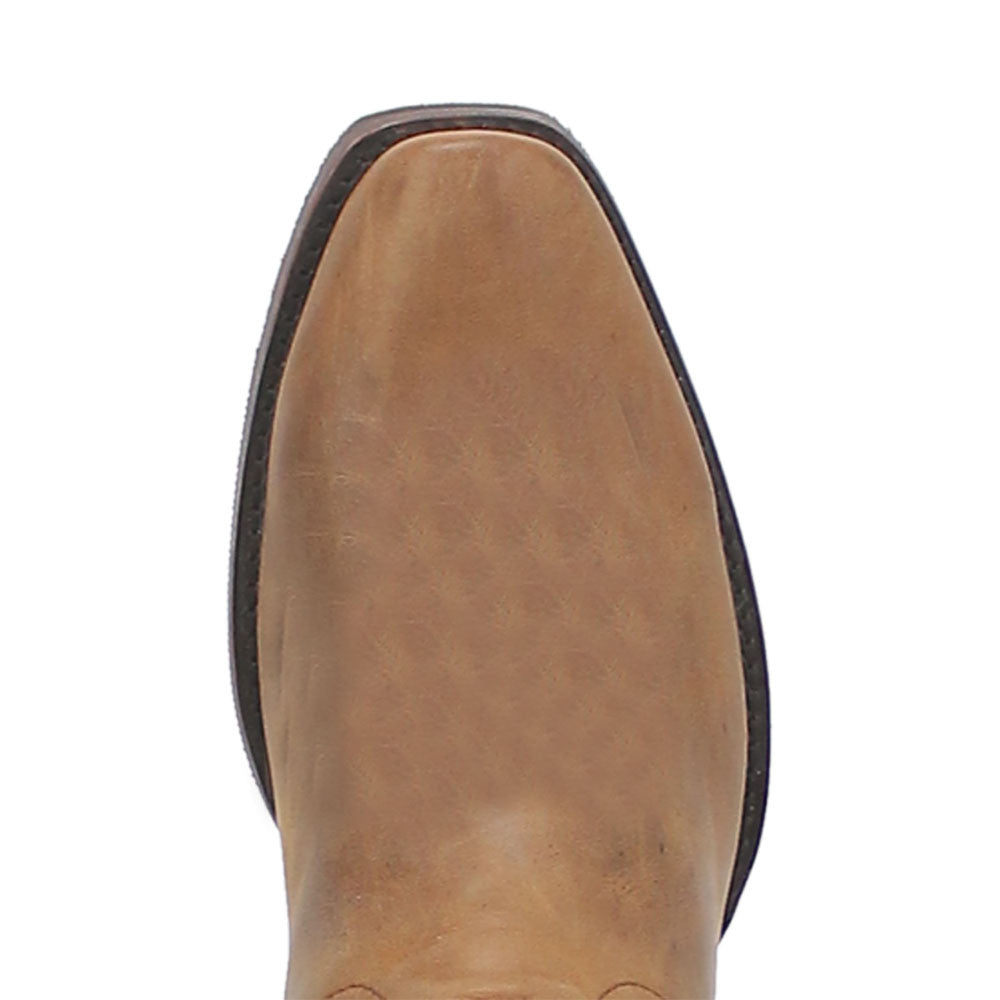 Dingo True Grit Tan/Green Leather Snoot Toe Western Cowboy Boots (USA Men Size)