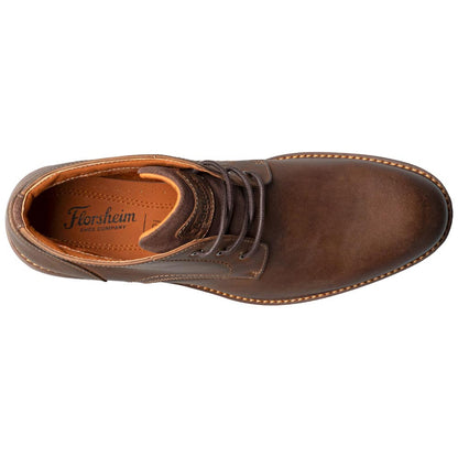 Florsheim Lodge Plain Toe 3-Eye Brown Chukka Boot for Men