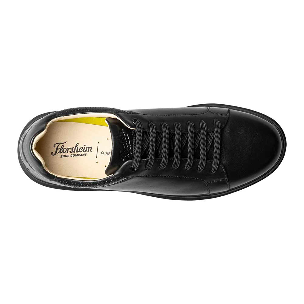 Florsheim Social Black Smooth Leather Lace to Toe Casual Sneaker (USA Men Size)