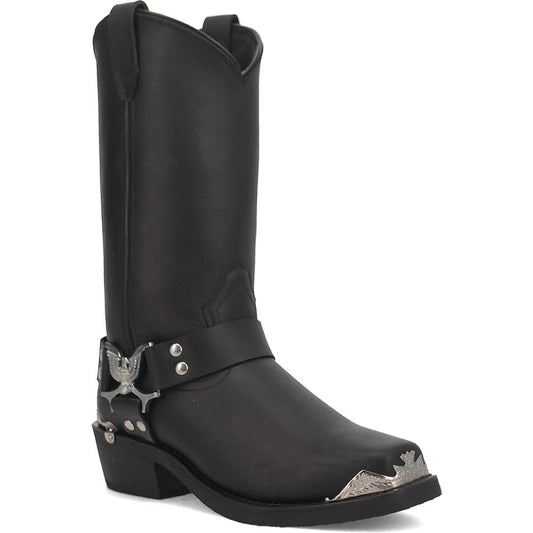 Dingo Chopper Black Leather Biker Boots