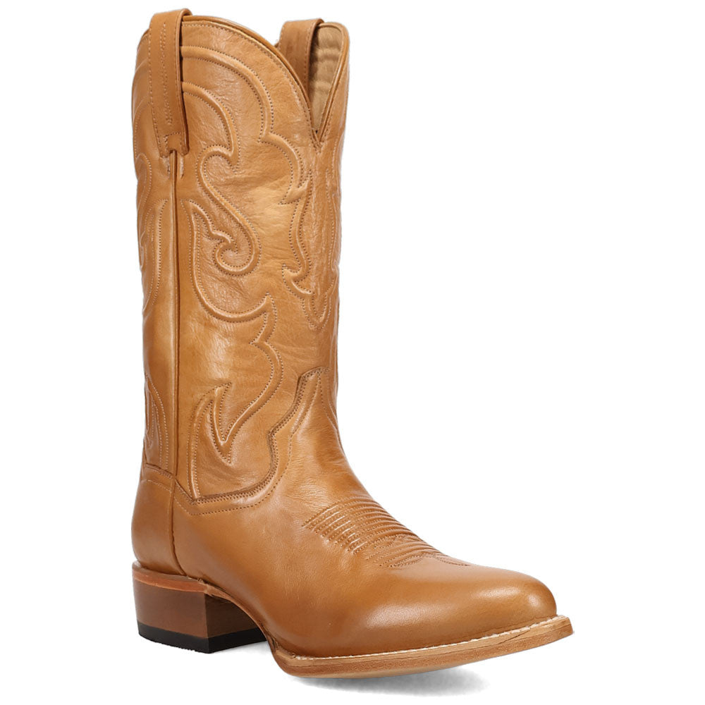 Dan Post Rio Grande Camel Leather Medium Round Toe Western Cowboy Boots