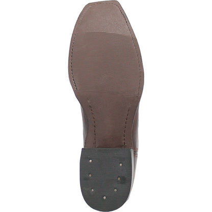 Dingo True Grit Brown/Red Leather Snoot Toe Western Cowboy Boots (USA Men Size)