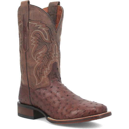 Dan Post Alamosa Brown Genuine Ostrich 11” Square Toe Cowboy Certified Boot