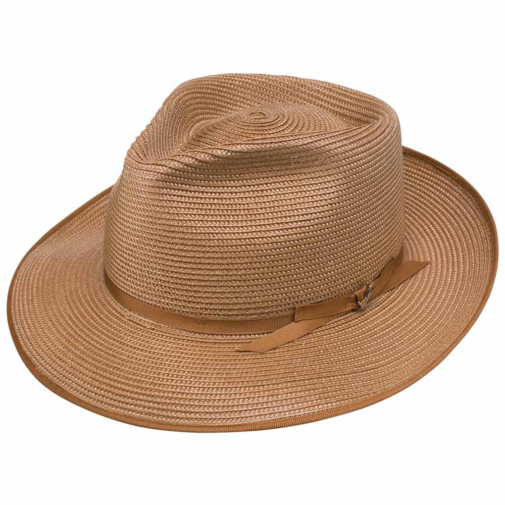 Stetson Stratoliner Cognac Bound Edge Firm Finish Cowhide Sweat Band Hat