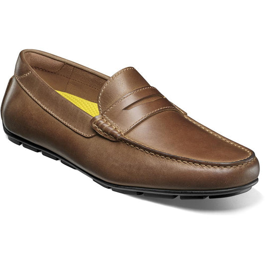 Florsheim Motor Brown Smooth Leather Moc Toe Penny Driving Shoes (USA Men Size)