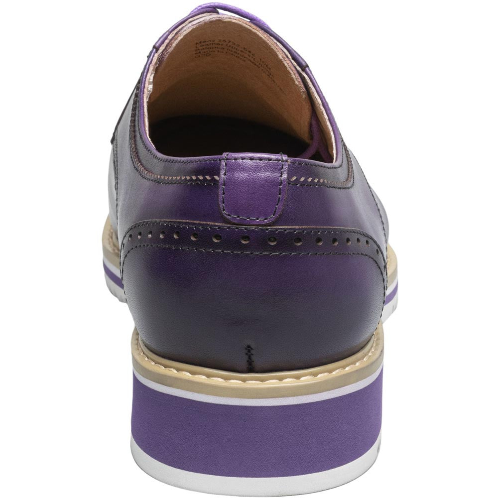 Stacy Adams Barringer Purple Smooth Leather Plain Toe Oxford (USA Men Size)