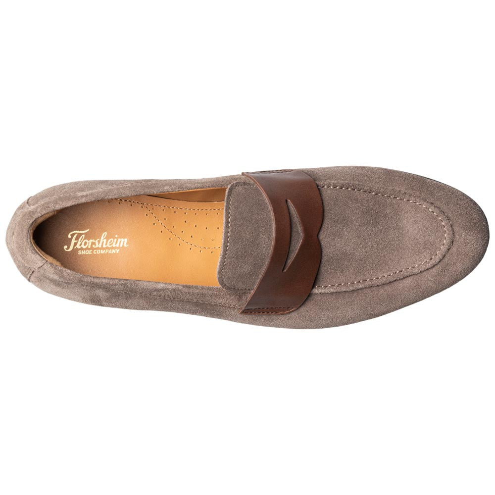 Florsheim Modena Moc Toe Gray Suede Penny Loafer for Men