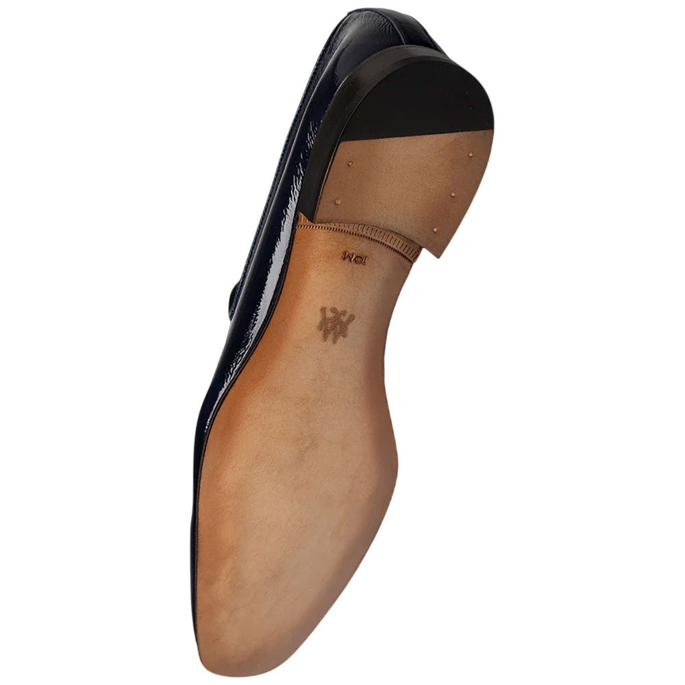 Mezlan Men's Saona Black Calf/Linen Moc Toe Slip-On Loafer