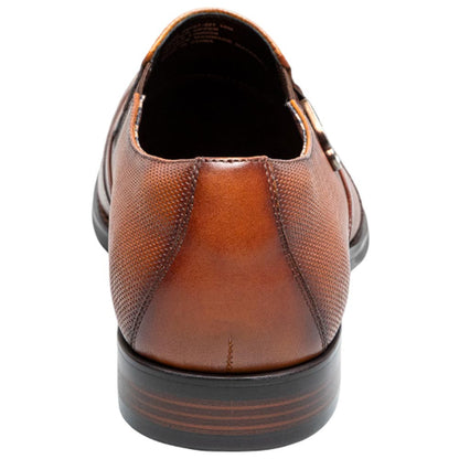 Stacy Adams Lockwood Wingtip Ornament Cognac Slip On Dress Shoes for Men