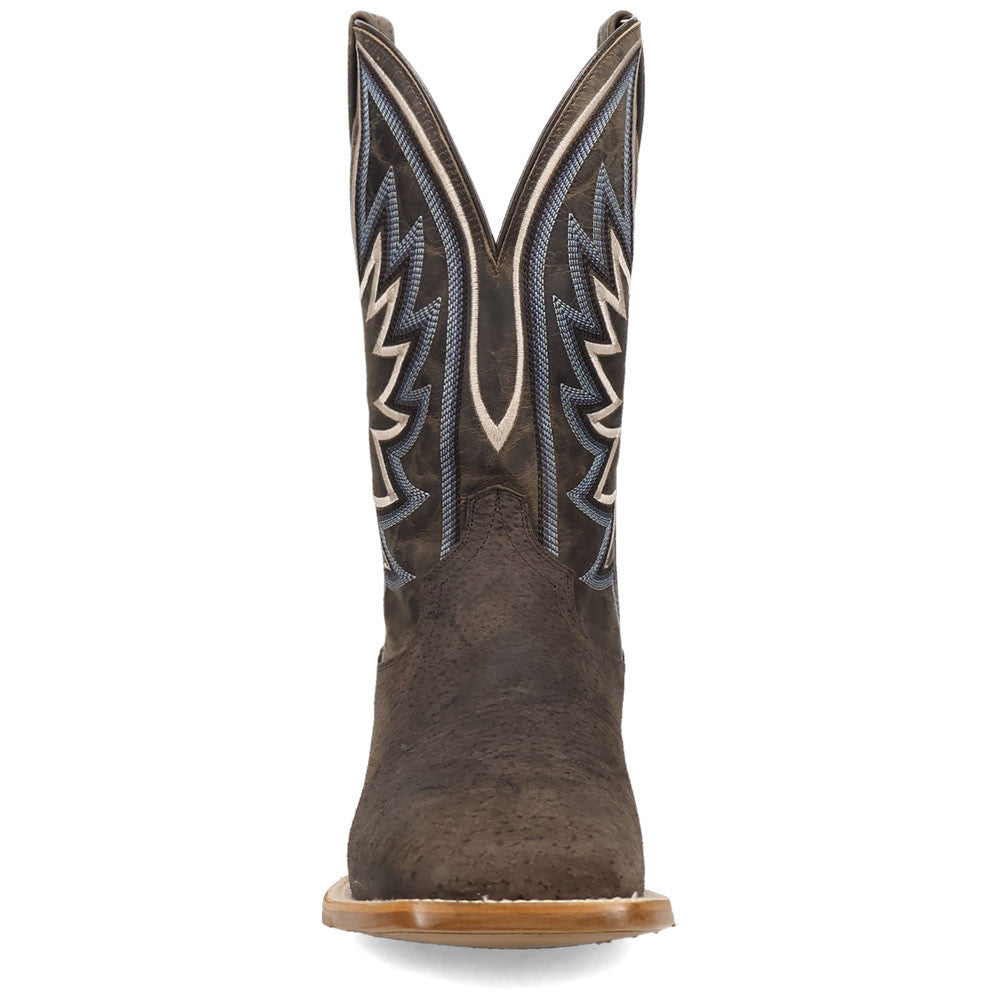 Dan Post Boar’s Run Charcoal Wild Boar Skin Square Toe Western Cowboy Boots