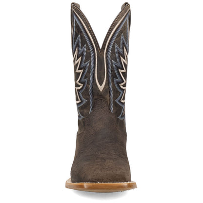 Dan Post Boar’s Run Charcoal Wild Boar Skin Square Toe Western Cowboy Boots