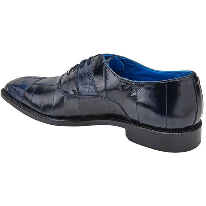 Belvedere Mare Navy Men's Genuine Ostrich & Eel Split-Toe Oxfords