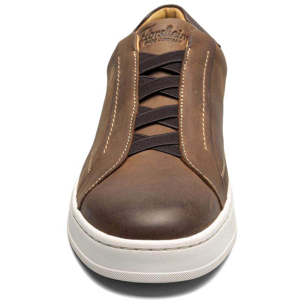 Florsheim Monopoli Brown CH Elastic Lace To Toe Casual Sneaker (USA Men Size)