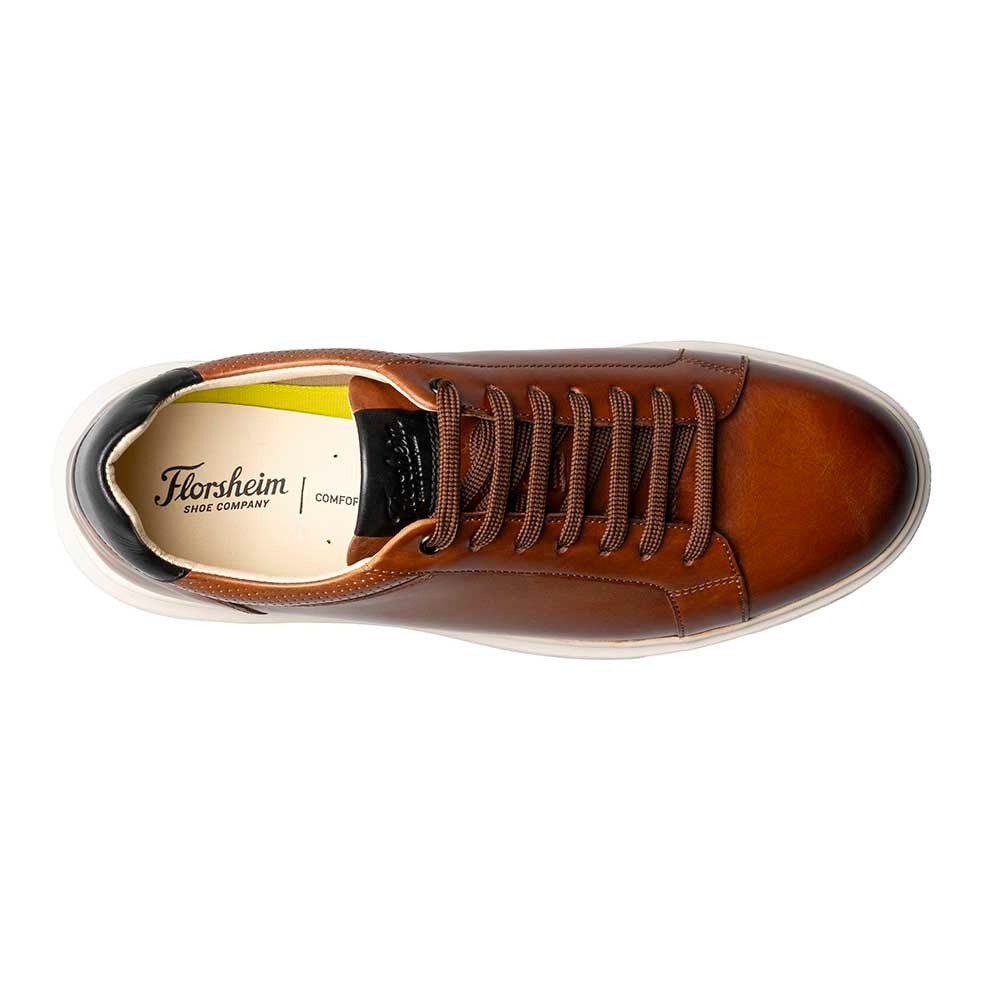 Florsheim Social Cognac Smooth Leather Lace to Toe Casual Sneaker (USA Men Size)