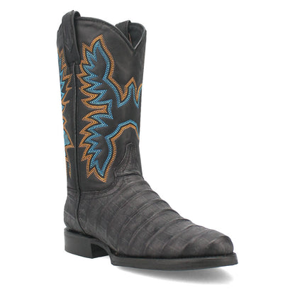 Dingo TrailBoss Black Crocodile Print Round Toe Western Cowboy Boot(US Men Size)