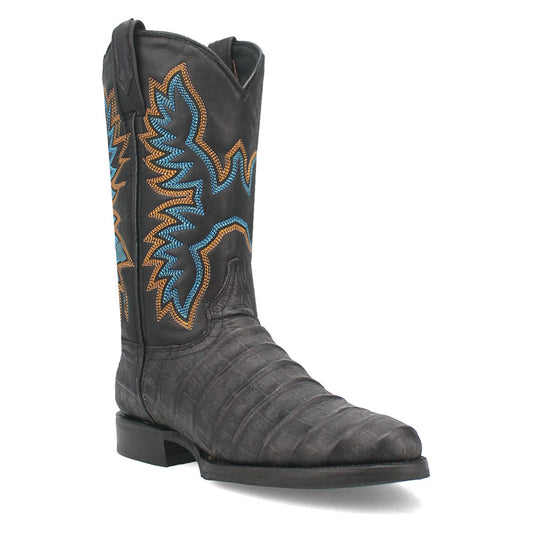 Dingo TrailBoss Black Crocodile Print Round Toe Western Cowboy Boot(US Men Size)