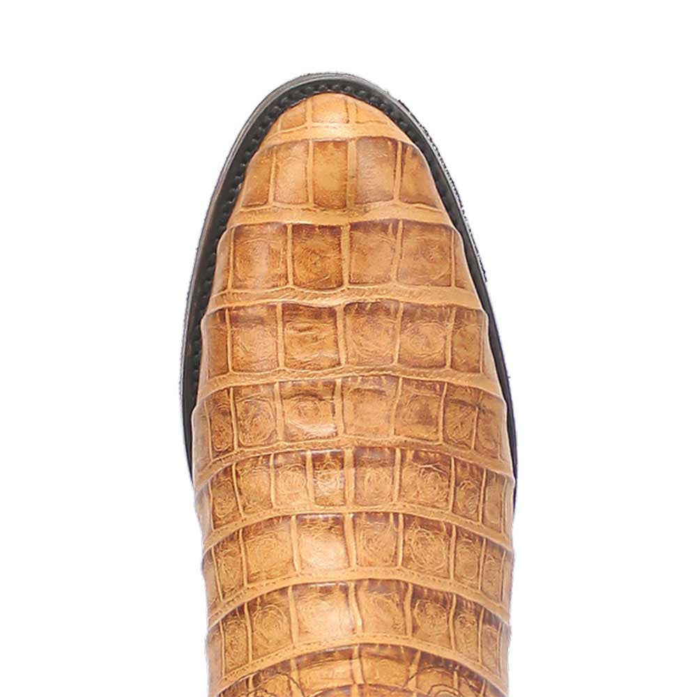 Dingo Trail Boss Tan Crocodile Print Round Toe Western Cowboy Boot (US Men Size)
