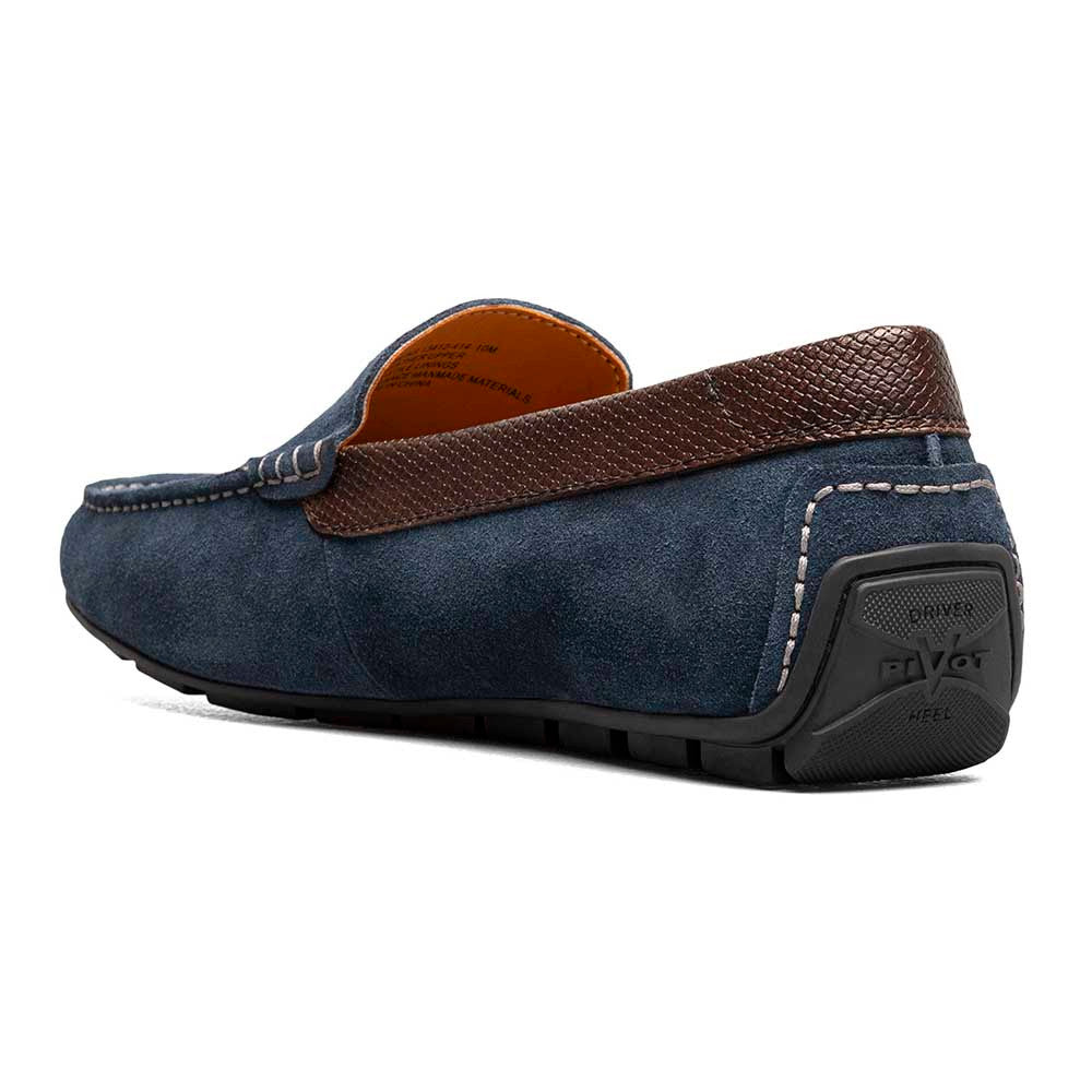 Florsheim Motor Navy Suede Leather Moc Toe Venetian Driving Shoe (USA Men Size)