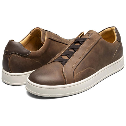 Florsheim Monopoli Brown CH Elastic Lace To Toe Casual Sneaker (USA Men Size)