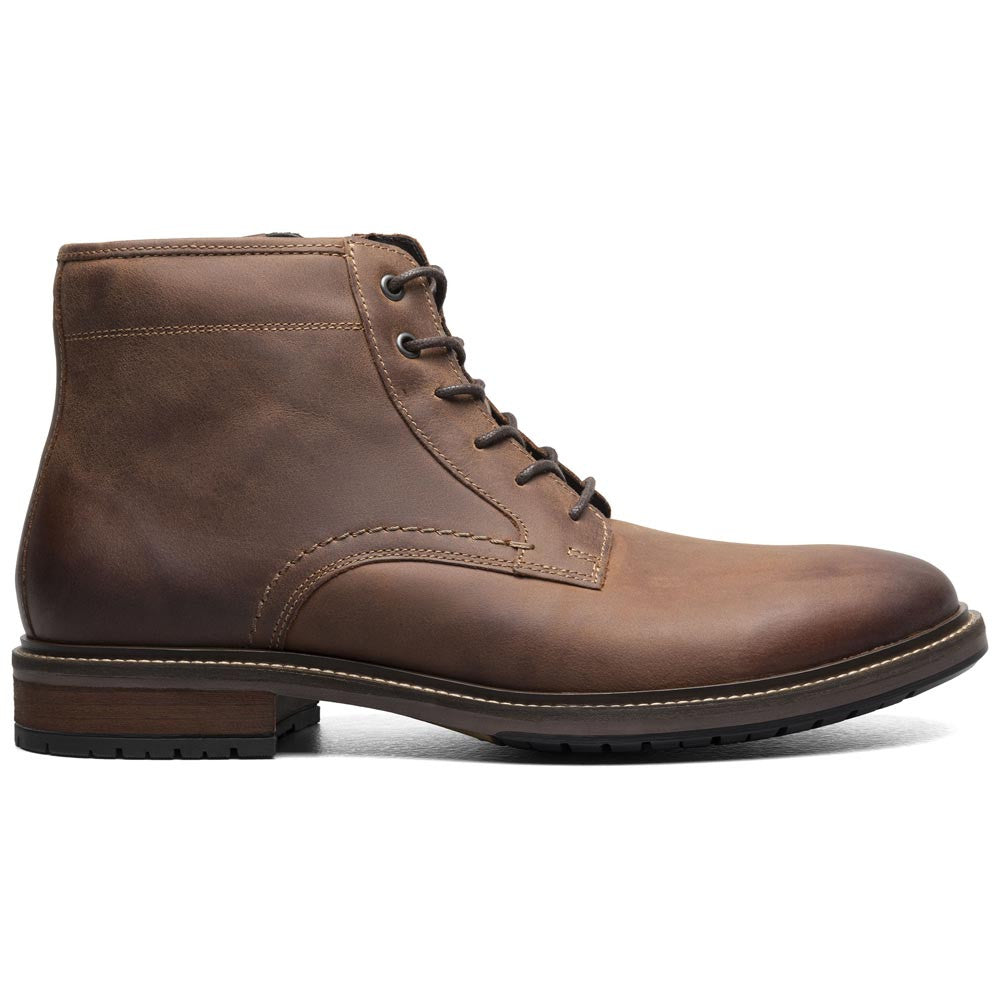 Florsheim Forge Brown CH Smooth Leather Plain Toe Lace Up Boots (US Men Size)