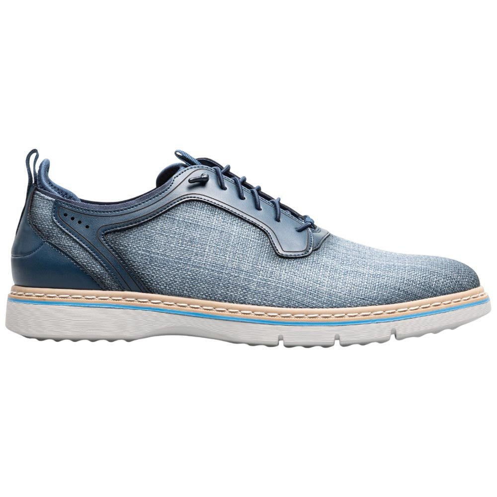 Stacy Adams Sebert Plain Toe Navy Elastic Lace Sneakers for Men