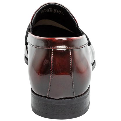 Florsheim Men's Hi Gloss Patent Leather Strap Burgundy Loafer Tux