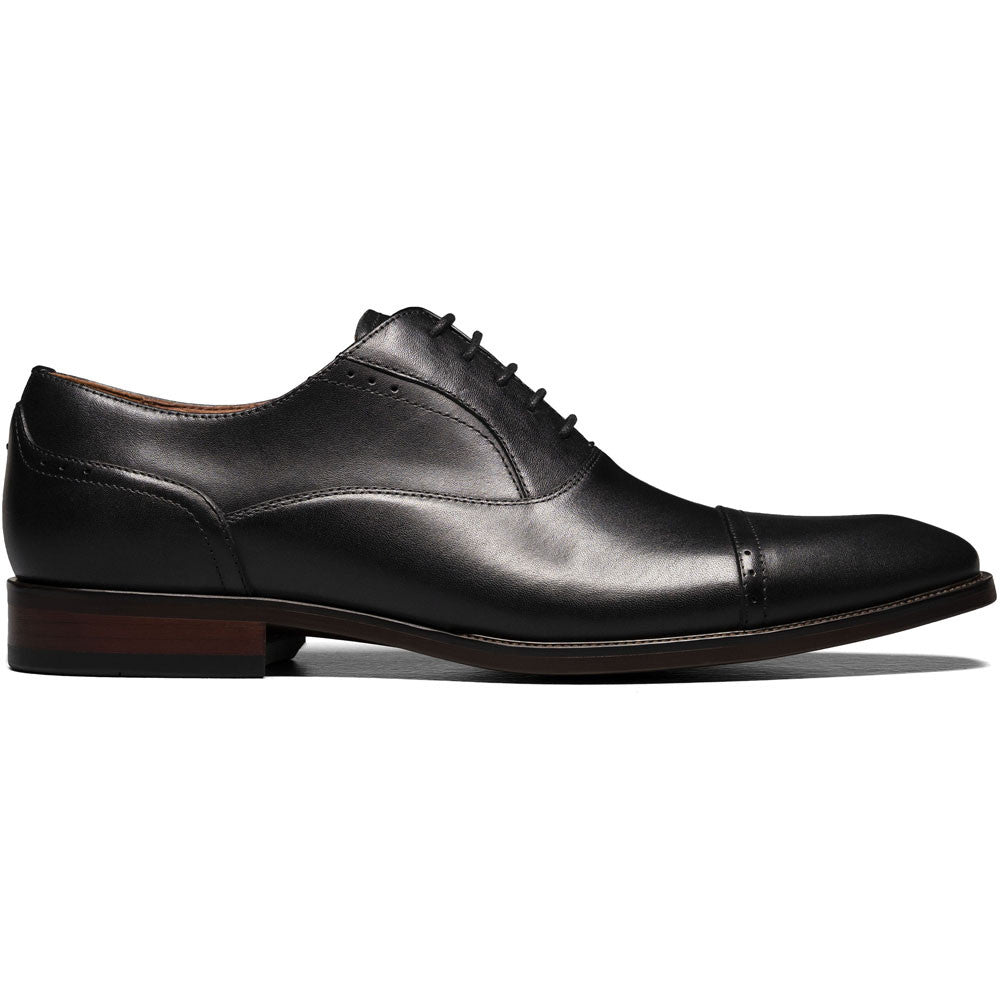 Florsheim Sorrento Black Smooth Leather Cap Toe Oxford Shoes (USA Men Size)