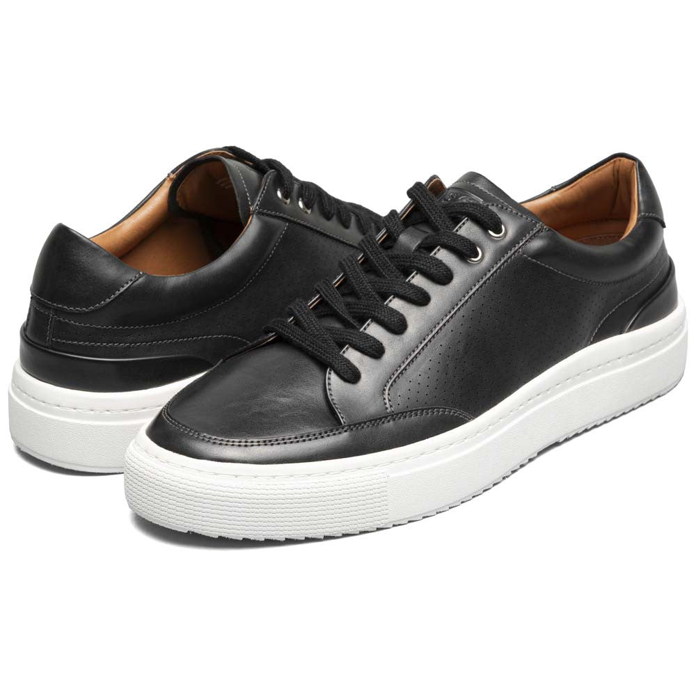 Stacy Adams Dorian Black Smooth Leather Moc Toe Casual Shoes (USA Men Size)