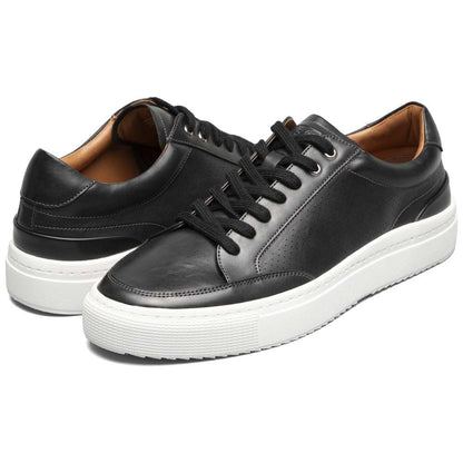 Stacy Adams Dorian Black Smooth Leather Moc Toe Casual Shoes (USA Men Size)