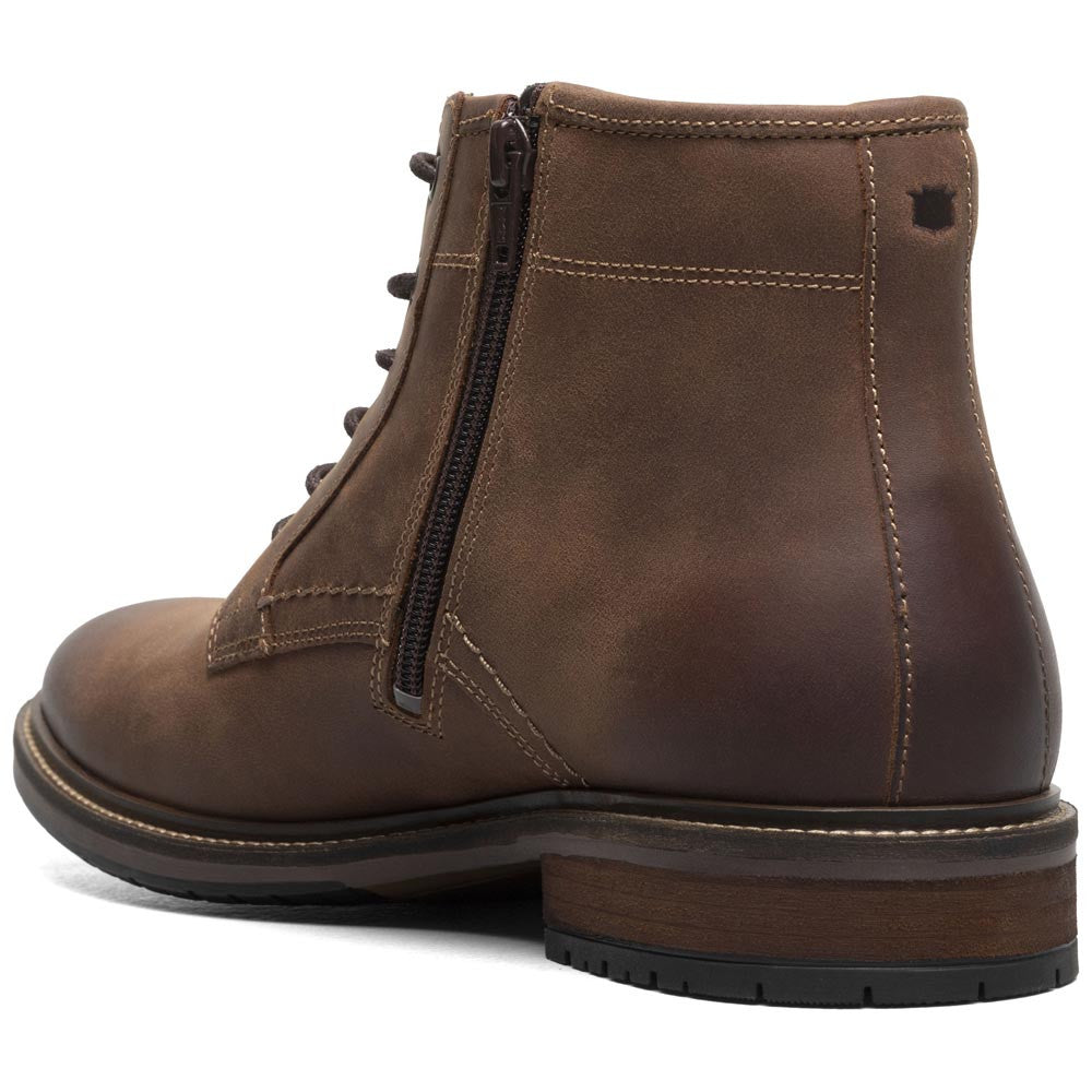 Florsheim Forge Brown CH Smooth Leather Plain Toe Lace Up Boots (US Men Size)