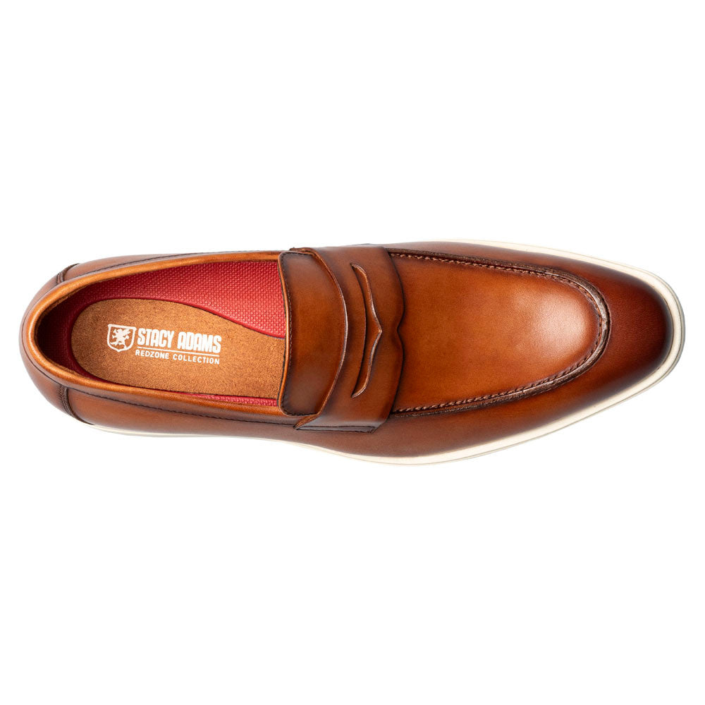 Spencer Moc Toe Penny Slip On | Stacy Adams Dress Loafers in Tan for Men