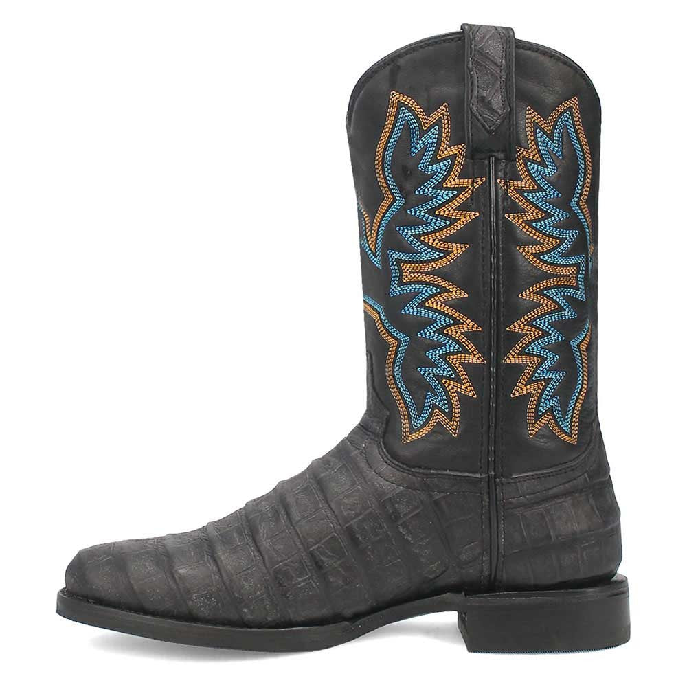 Dingo TrailBoss Black Crocodile Print Round Toe Western Cowboy Boot(US Men Size)