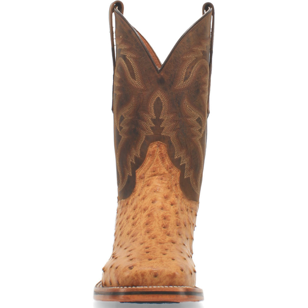 Dan Post Kershaw Genuine Ostrich Saddle/Brown Western Cowboy Boot (USA Men Size)