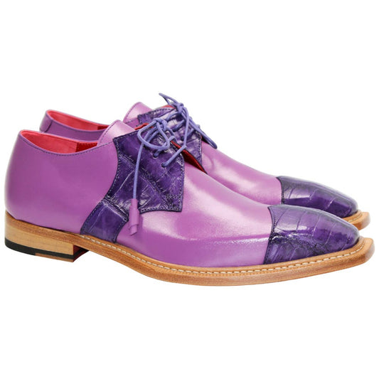 Fennix of Italy Genuine Alligator Skin LANDON 2 Purple Multi Shoe (USA Men Size)