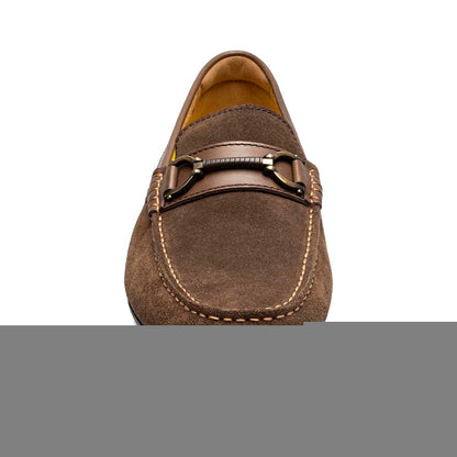 Florsheim Motor Brown CH Suede Leather Moc Toe Bit Driving Shoes (USA Men Size)