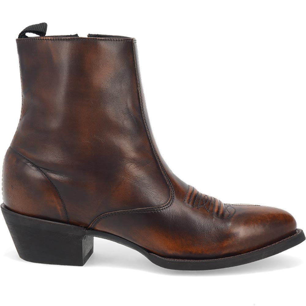 Laredo Fletcher Tan Leather Round Toe Inside Zipper Dress Boots (USA Men Size)
