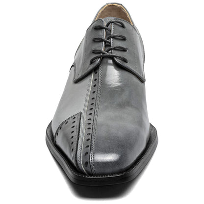 Stacy Adams Palmento Smooth Leather Gray Modified Cap Toe Oxford (US Men Size)