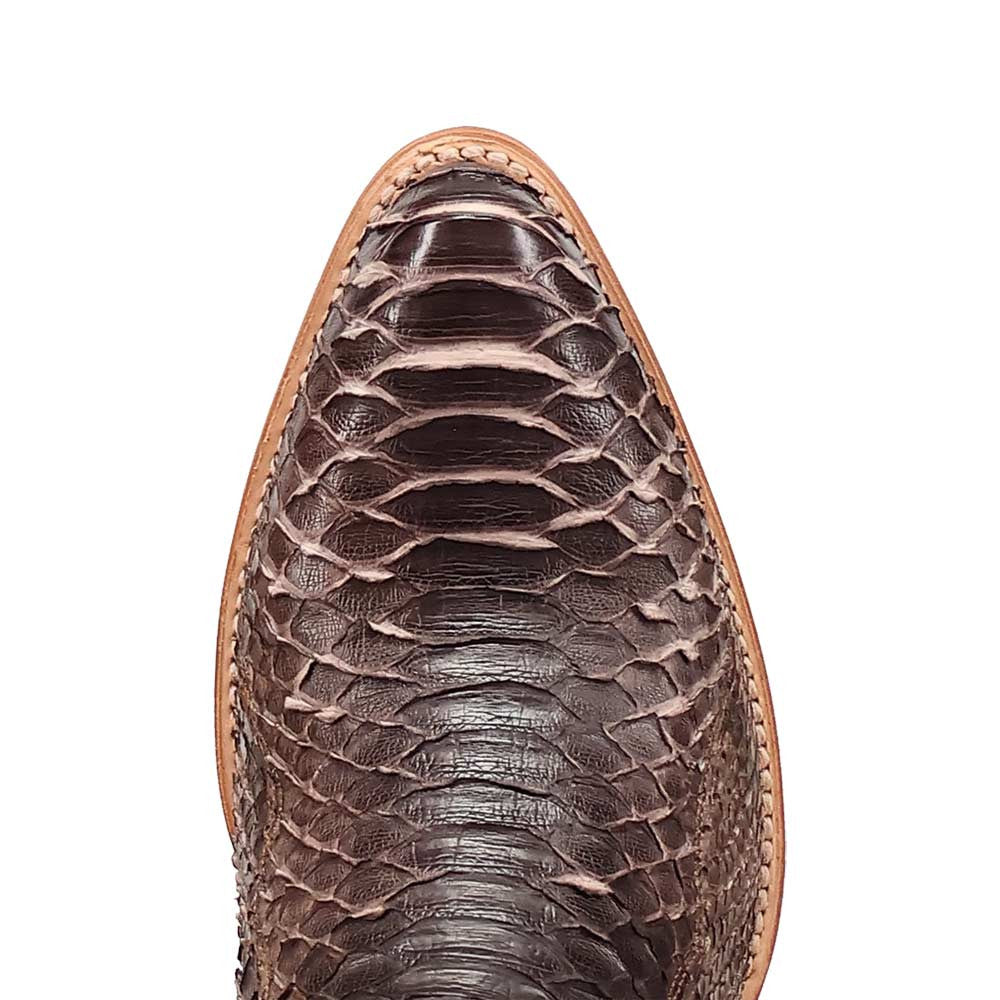 Dan Post Stryke Bay Apache Back Cut Python Skin J Pointed Toe Western Cowboy Boots