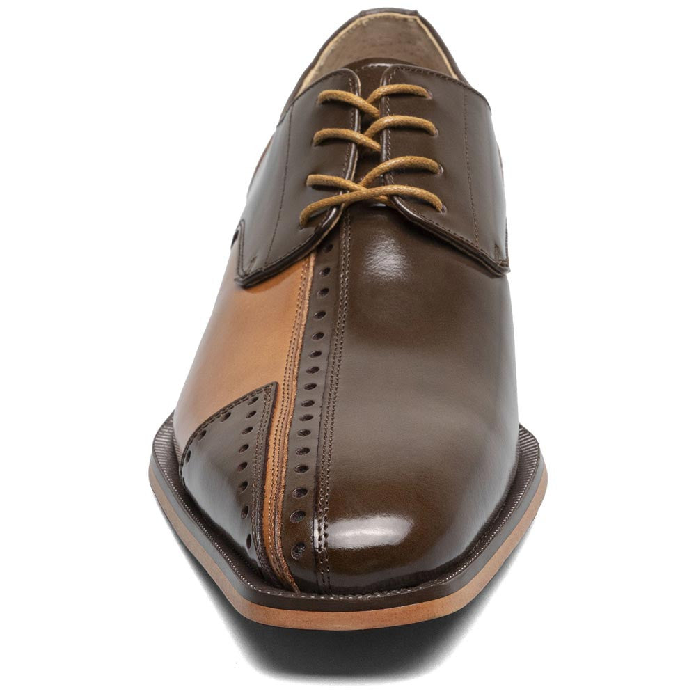 Stacy Adams Palmento Smooth Leather Brown Modified Cap Toe Oxford (US Men Size)
