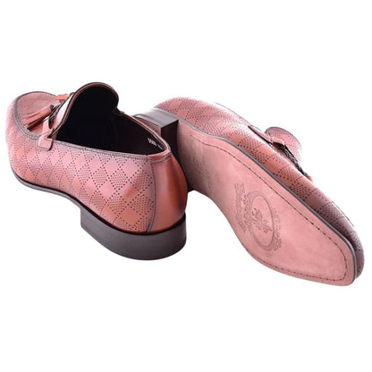 Corrente Men’s Tan Tassel Almond Toe Loafer - shoeclassix.com