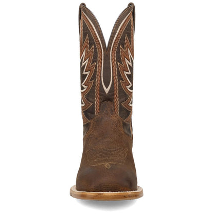 Dan Post Boar’s Run Rust Wild Boar Skin Broad Square Toe Western Cowboy Boots